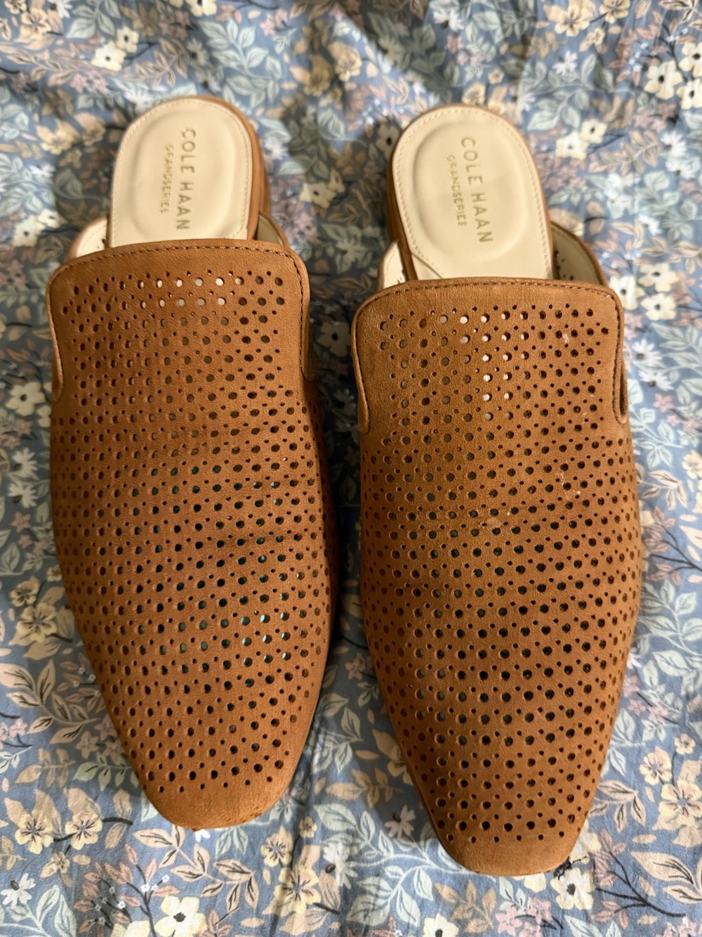 Cole Haan Paula Perforated Leather Mules